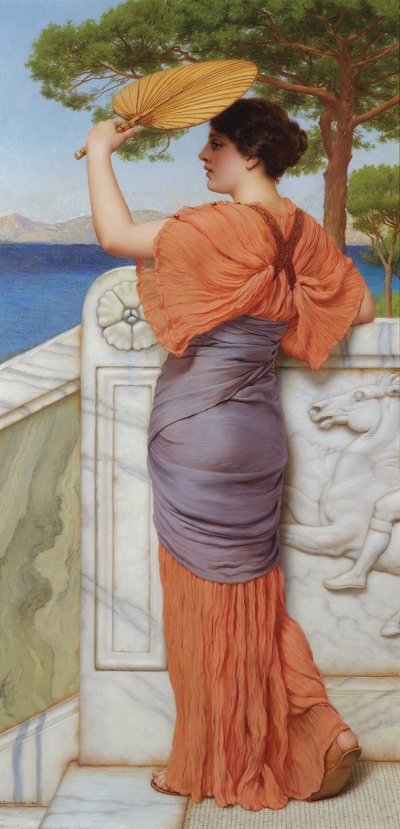 Auf dem Balkon von John William Godward